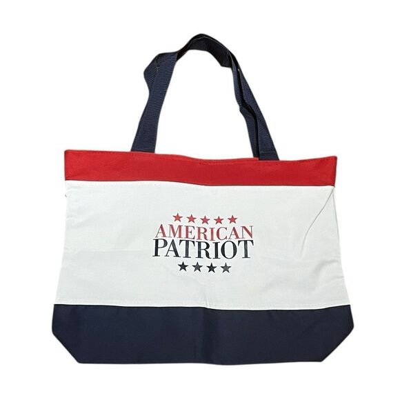 American Patriot Red, White, And Blue Stripe Tote Bag - Picture 1 of 9
